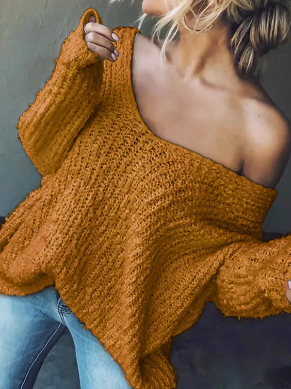 TELIKA™ - Bequemer Langarmpullover mit überschnittenen Schultern
