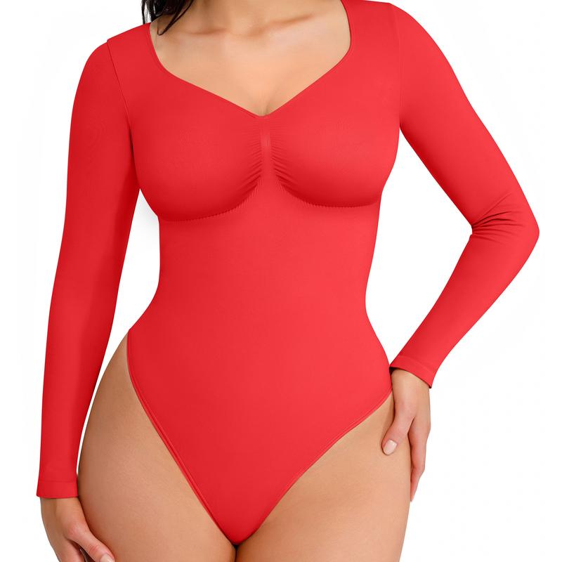 SONYA™ - Nahtloser formgebender Langarm-Thong-Bodysuit für Komfort
