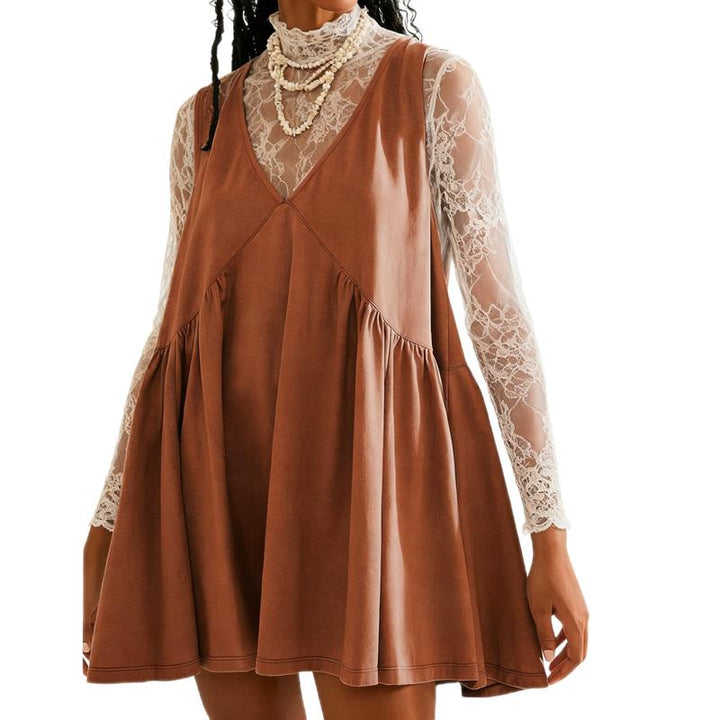 DANNA™ - Legeres Damen-Tanktop-Kleid mit V-Ausschnitt und ausgestelltem A-Linien-Schnitt