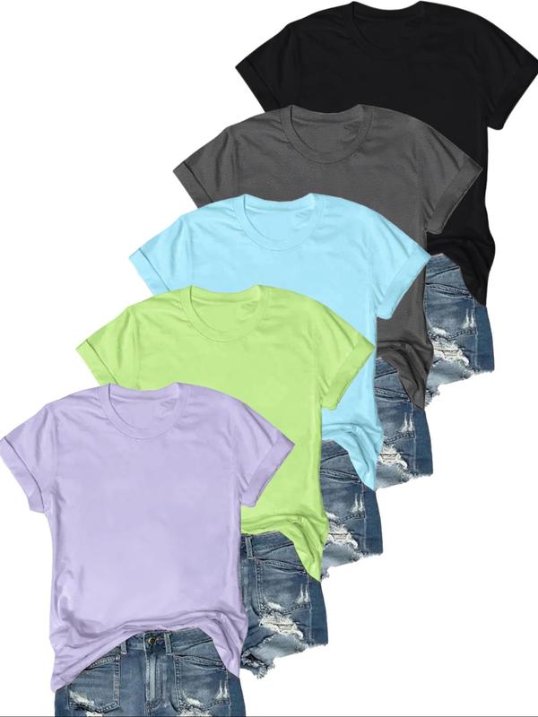 OLIVE™ - Lässiges Kurzarm-T-Shirt (5er-Pack)