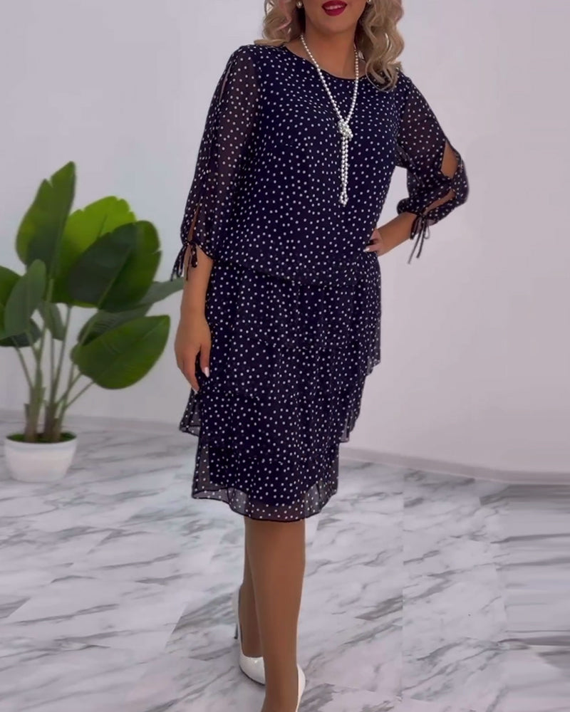 ELINA™ - Gepunktetes Eleganz-Kleid