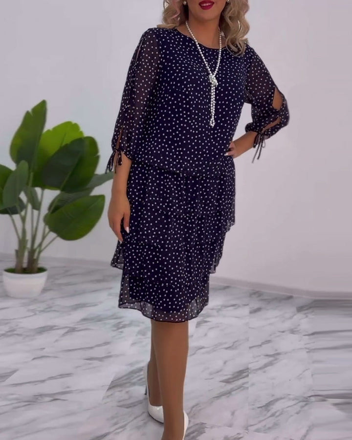 ELINA™ - Gepunktetes Eleganz-Kleid