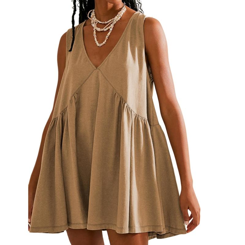 DANNA™ - Legeres Damen-Tanktop-Kleid mit V-Ausschnitt und ausgestelltem A-Linien-Schnitt