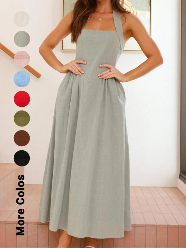 BILLIE™ - Ärmelloses A-Linien-Sommerkleid mit Reißverschlusstasche für Damen