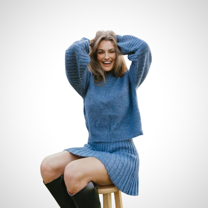 LOUISA™ - Elegantes zweiteiliges Rippstrick-Herbst-Outfit