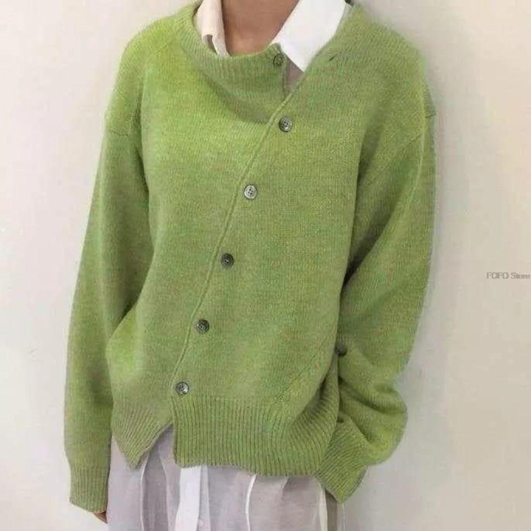 ALYCIA™ - Asymmetrischer Button-Cardigan