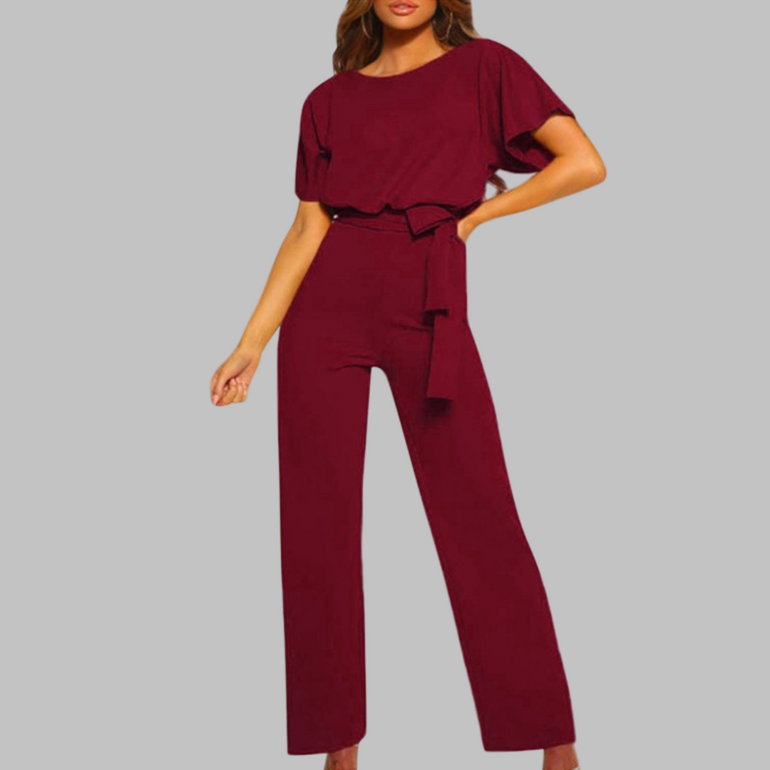 WANNON™ - Lässiger Overall mit Bindegürtel und Fledermausärmeln