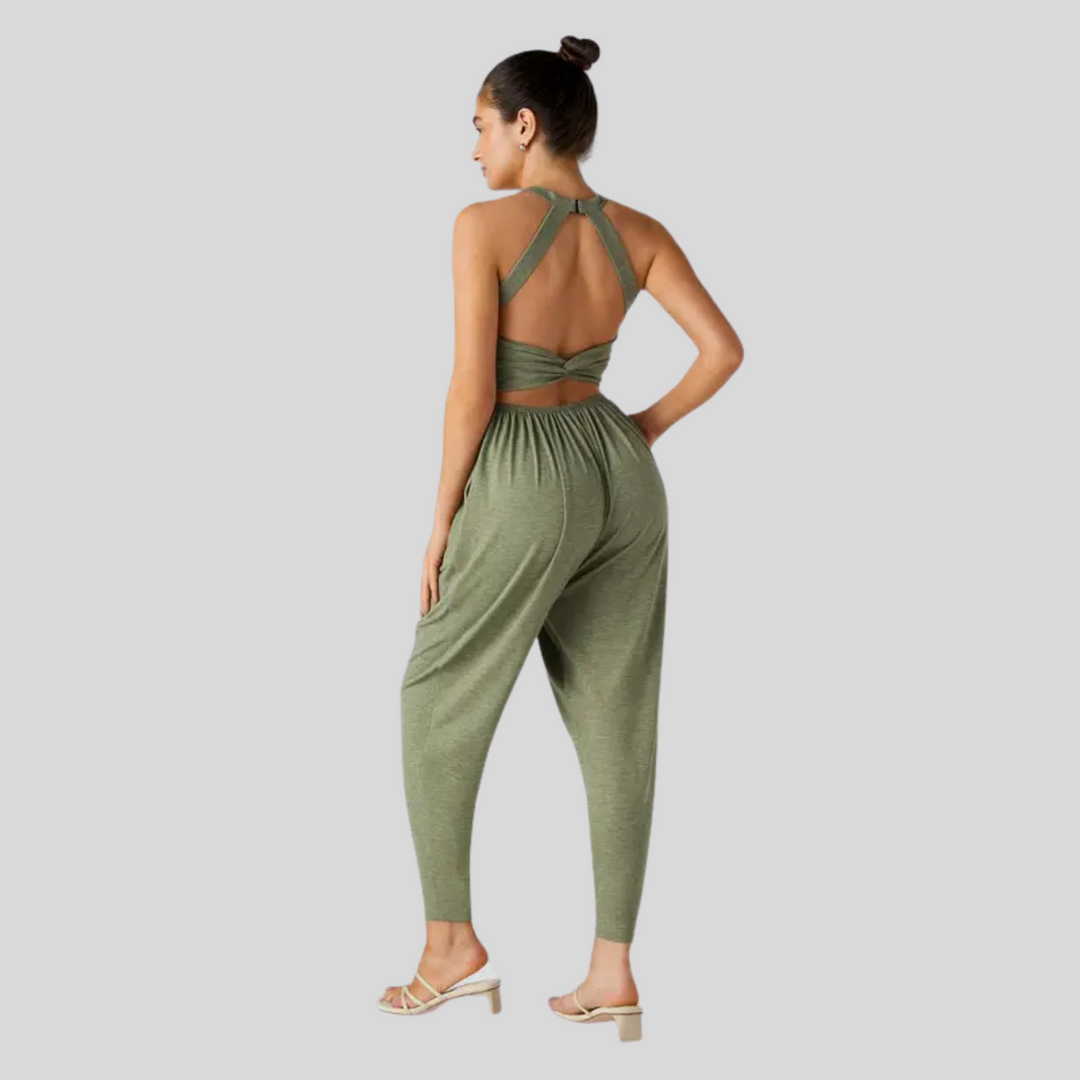 DAYEA™ – Bequemer rückenfreier U-Ausschnitt Lounge Jumpsuit