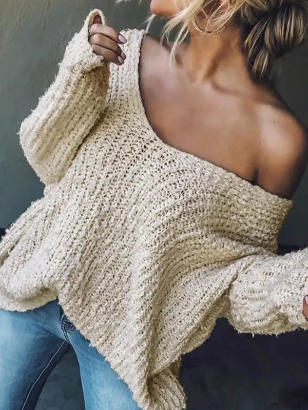 TELIKA™ - Bequemer Langarmpullover mit überschnittenen Schultern