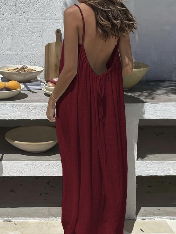 NORALYN™ - Schlichtes rückenfreies Cami-Kleid für den Strand