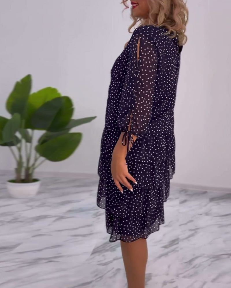 ELINA™ - Gepunktetes Eleganz-Kleid