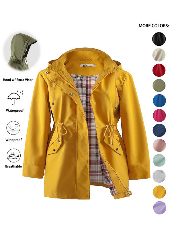DENA™ – Leichter Kapuzen-Trenchcoat für lässige Ausflüge