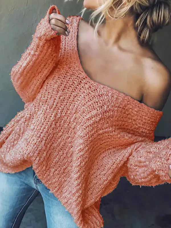 TELIKA™ - Bequemer Langarmpullover mit überschnittenen Schultern