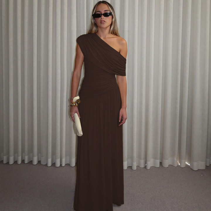 SHINA™ – Elegantes, schulterfreies Abend-Maxikleid