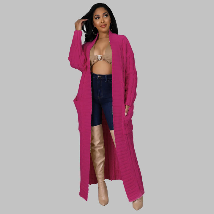 JACKIE™ - Lässiger, langärmliger Long-Cardigan