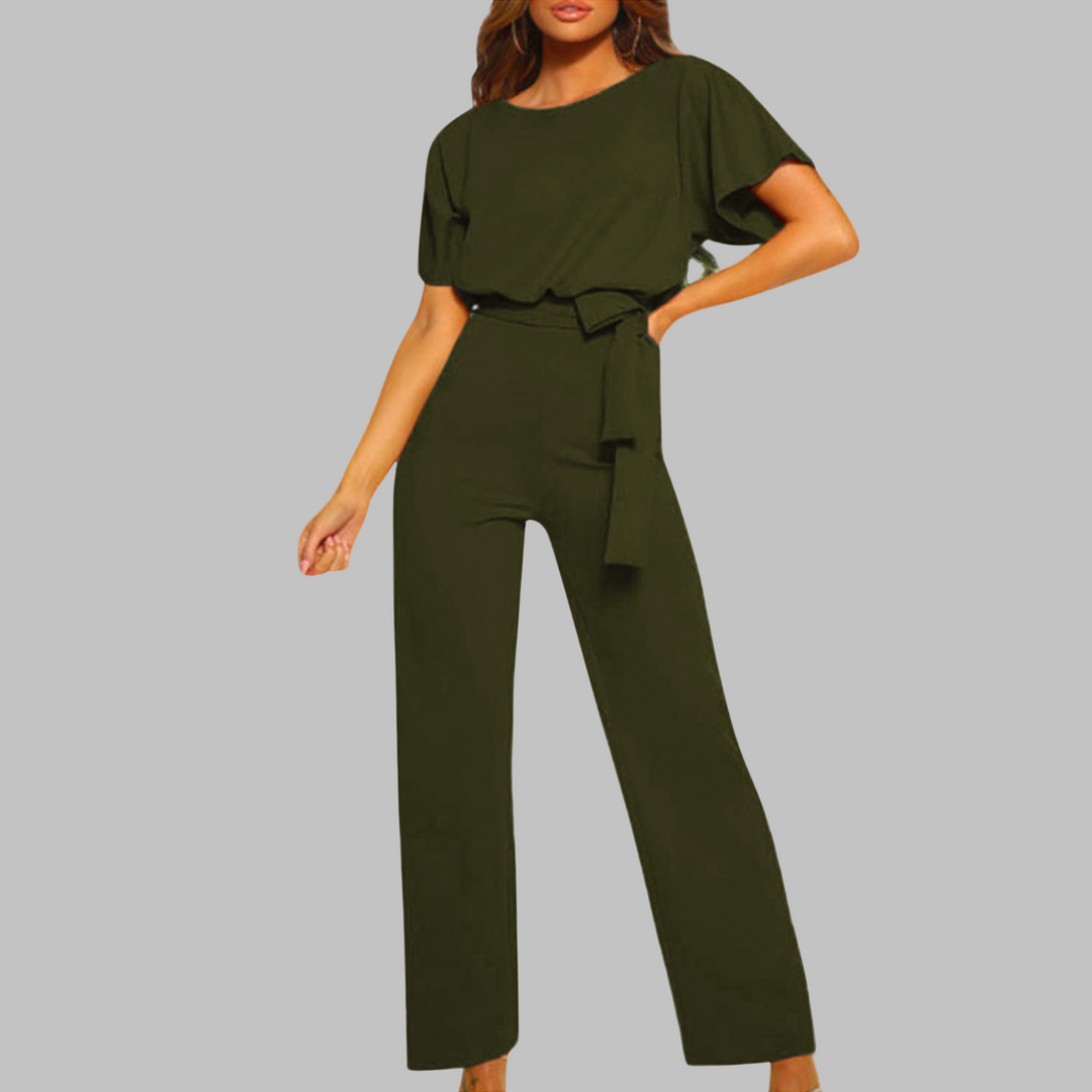 WANNON™ - Lässiger Overall mit Bindegürtel und Fledermausärmeln