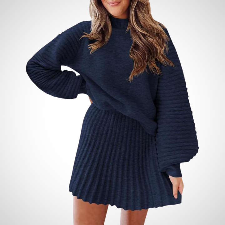 LOUISA™ - Elegantes zweiteiliges Rippstrick-Herbst-Outfit