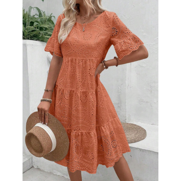 RAEMI™ – Elegantes Boho-Sommerkleid mit Rundhalsausschnitt