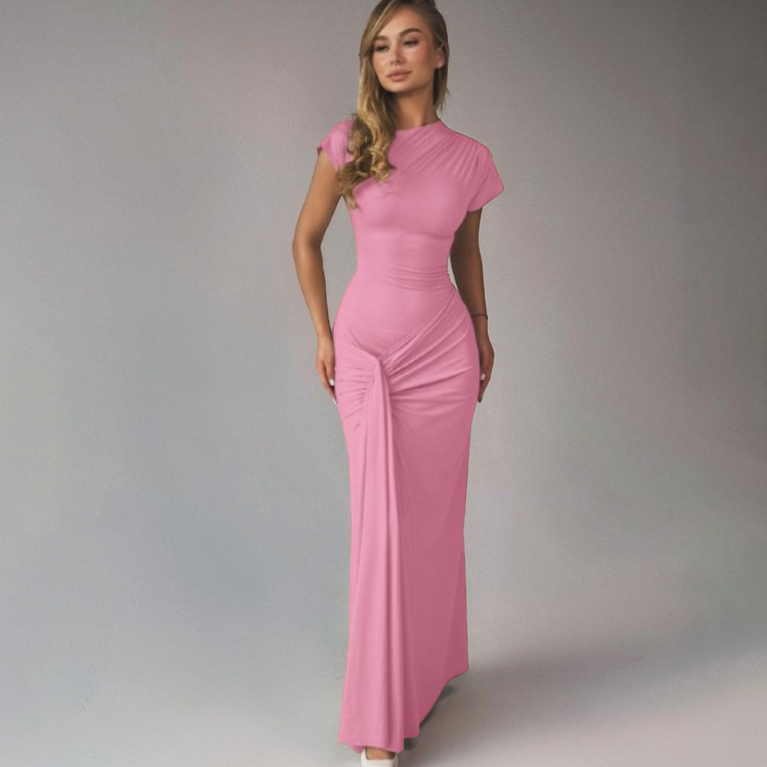 LOLA™ – Elegantes Wickelkleid mit Raffungen – Figurbetontes Abendkleid
