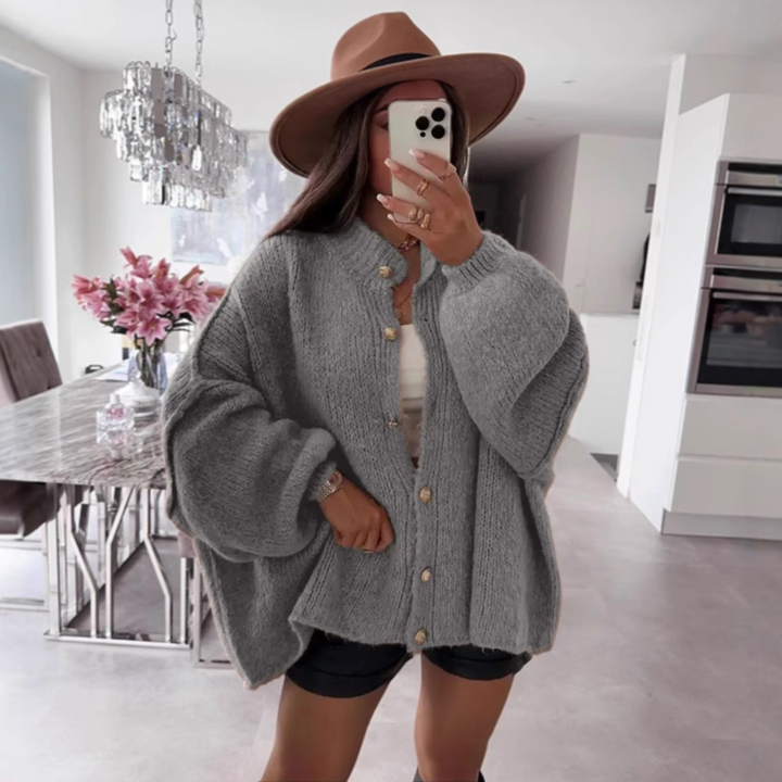 LETTIE™ - Klassischer langärmeliger Cardigan mit Knopfleiste