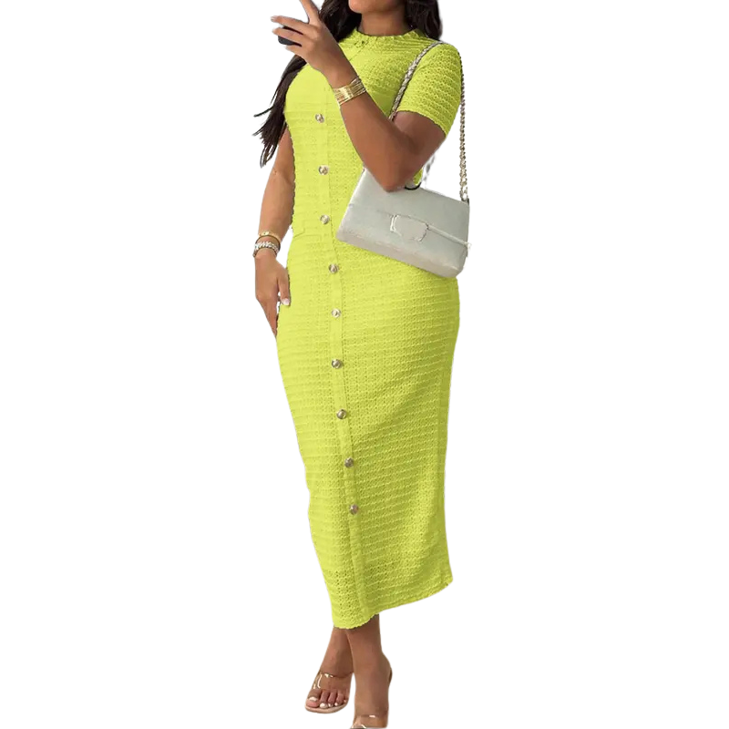 BRONWYN™ – Klassisches Kleid mit Reißverschluss hinten und Zierknöpfen
