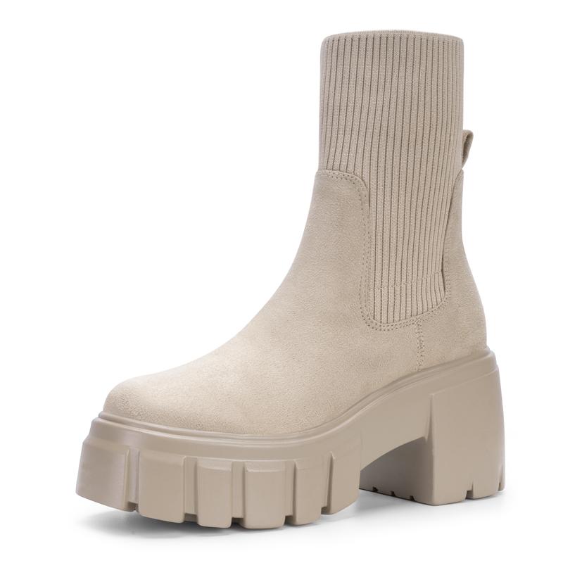 AVA™ - Chelsea Stiefeletten für Damen Chunky Slip On Stiefeletten