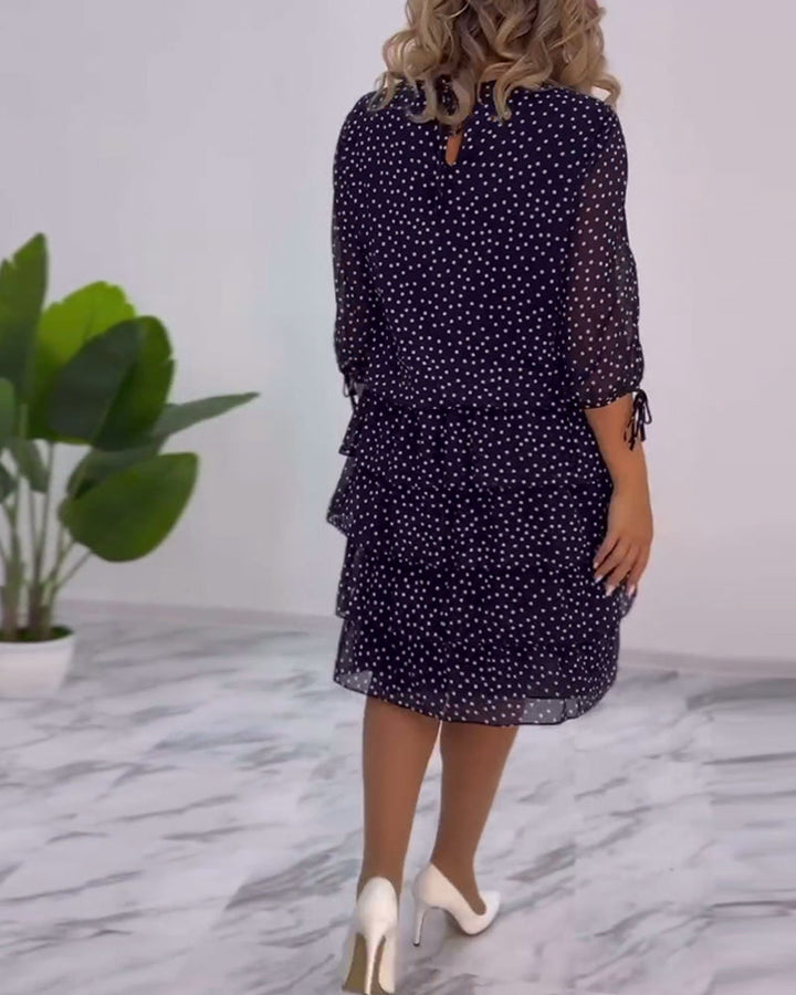 ELINA™ - Gepunktetes Eleganz-Kleid