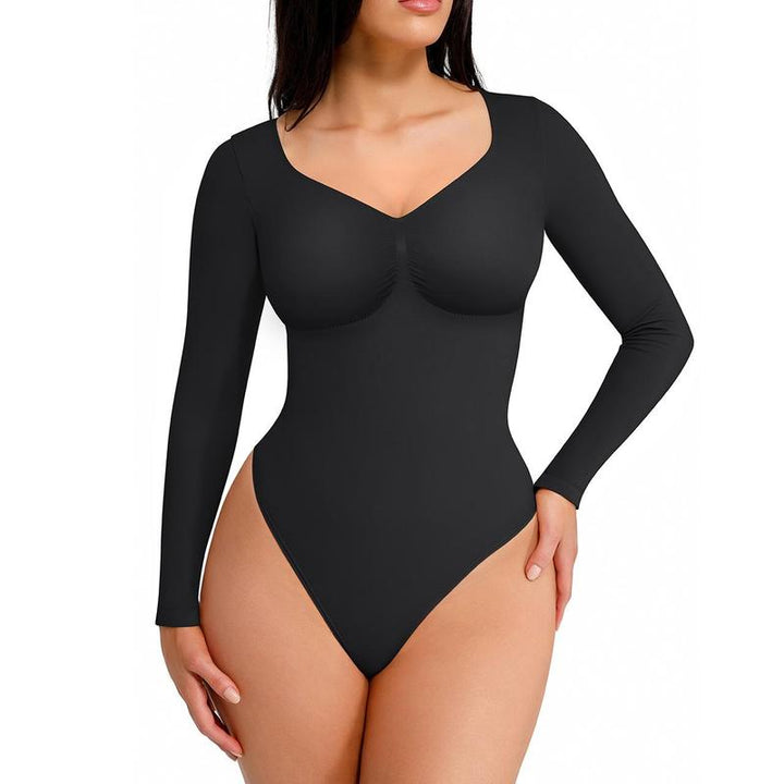SONYA™ - Nahtloser formgebender Langarm-Thong-Bodysuit für Komfort