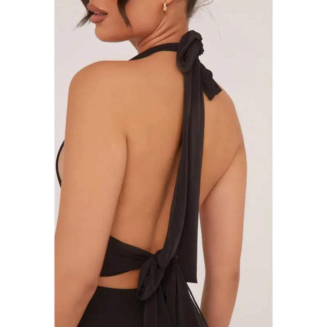 ZARATA™ - Schickes rückenfreies Neckholder-Abend-Minikleid