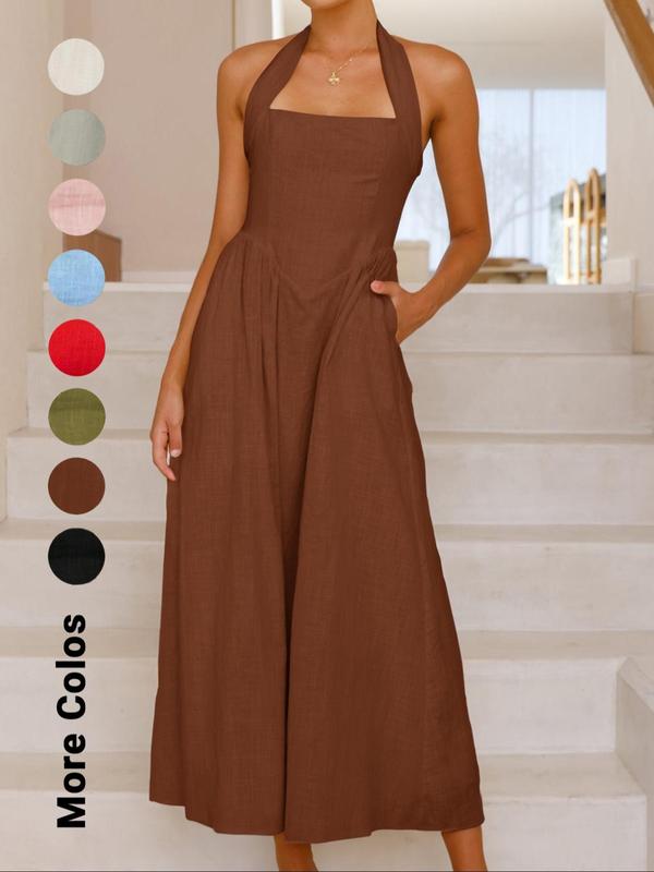 BILLIE™ - Ärmelloses A-Linien-Sommerkleid mit Reißverschlusstasche für Damen