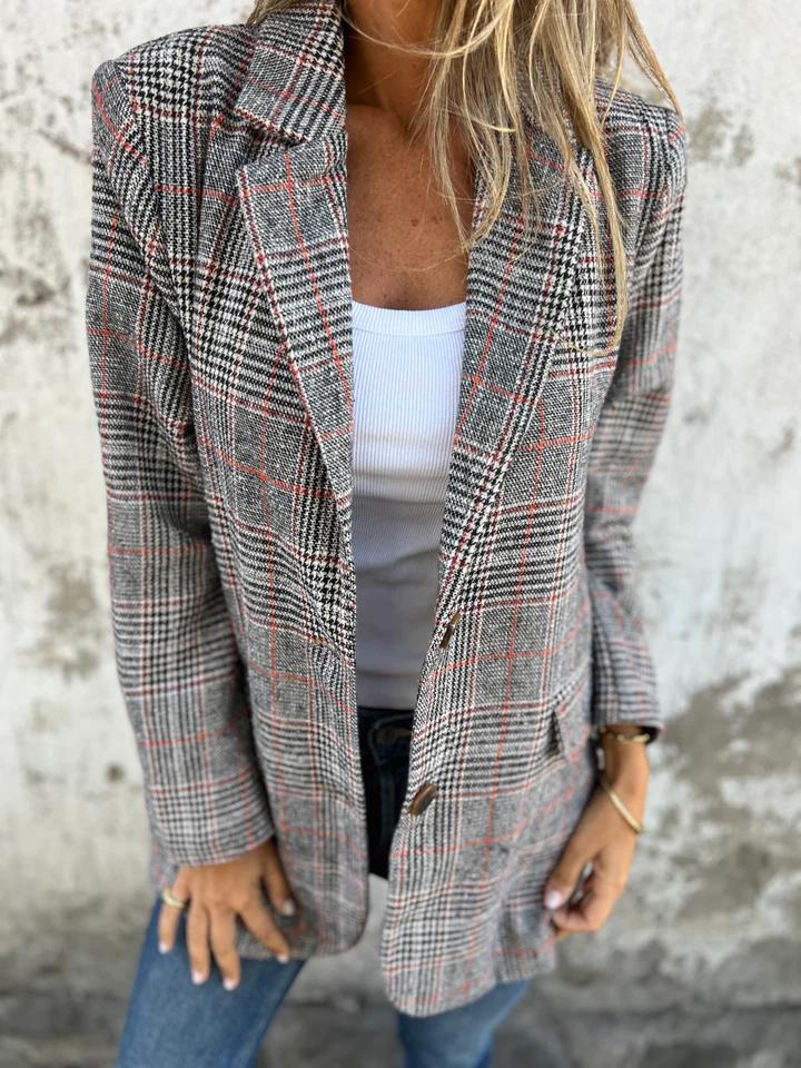 LUCINDA™ - Klassischer Blazer mit Karomuster