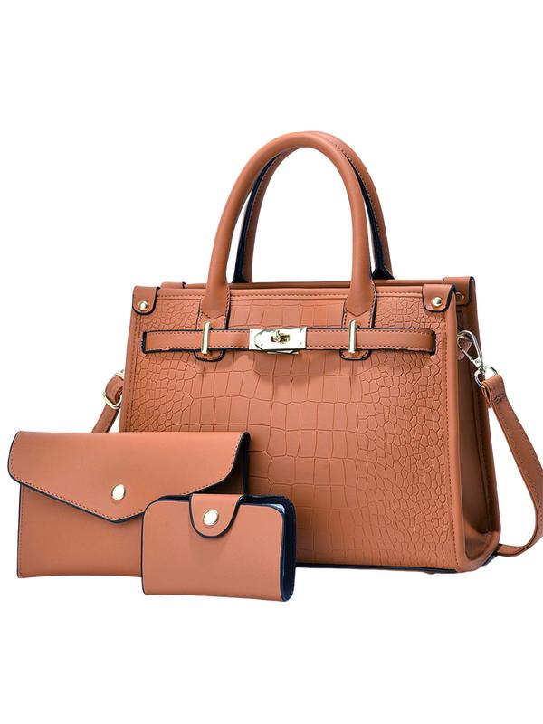 ALENOR™ – Krokodilgeprägtes Crossbody-Handtaschenset mit großem Fassungsvermögen
