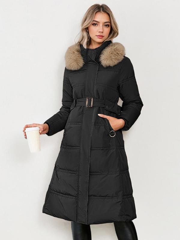 LEYLA™ - Stylischer Plüschmantel mit Taillenband für einen gemütlichen Herbst & Winter