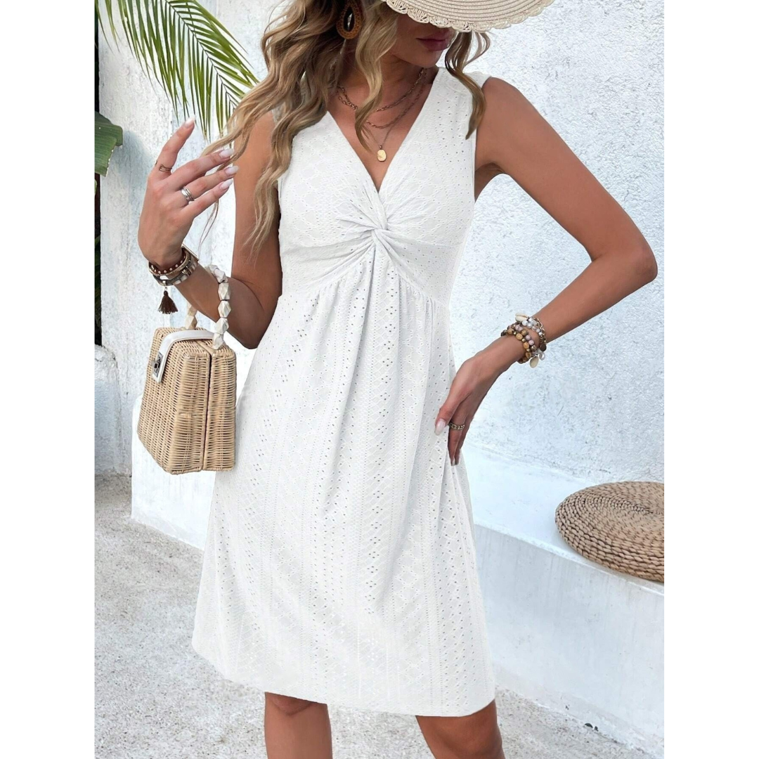 LIVIAS™ – Ärmelloses, gerafftes Sommerkleid im Casual-Stil