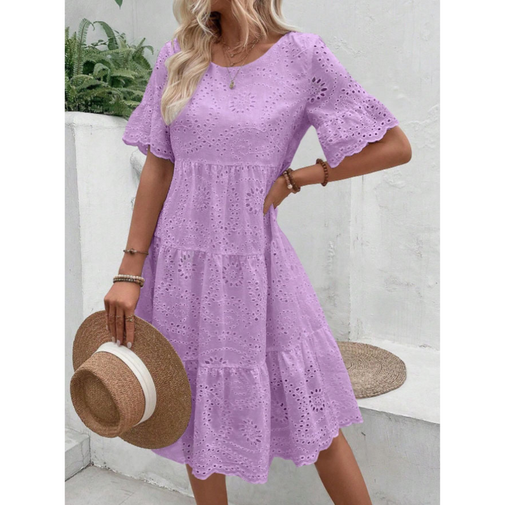 RAEMI™ – Elegantes Boho-Sommerkleid mit Rundhalsausschnitt