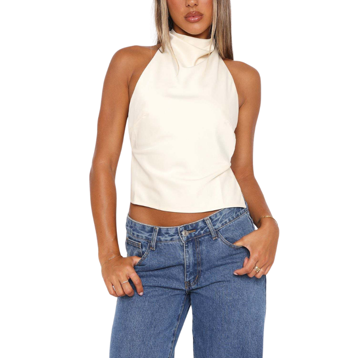 JOSIE™ – Minimalistisches ärmelloses Neckholder-Sommertop