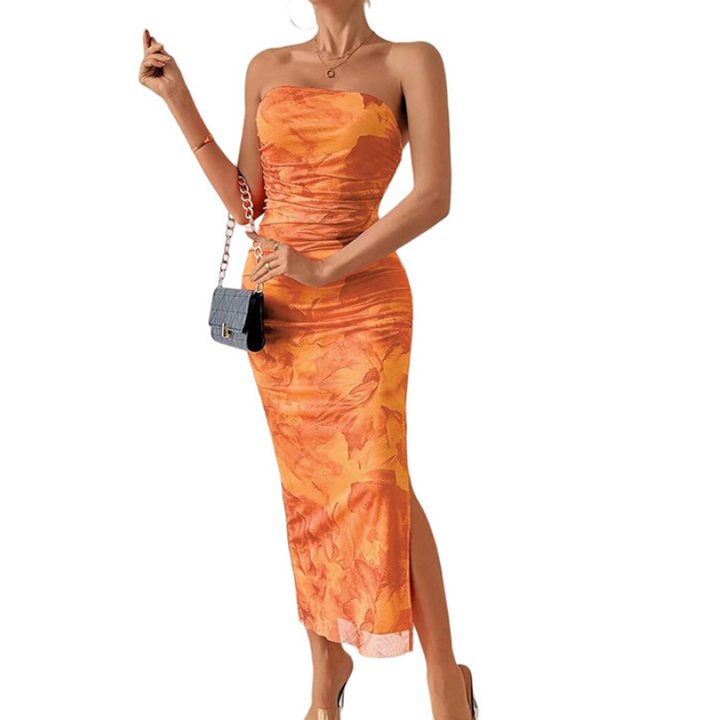 MINA™ – Modernes ärmelloses gerafftes Maxikleid