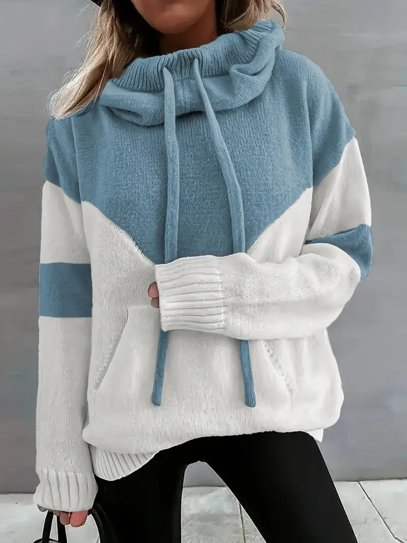 RÍONA™ - Zweifarbiger Gemütlicher Kapuzenpullover
