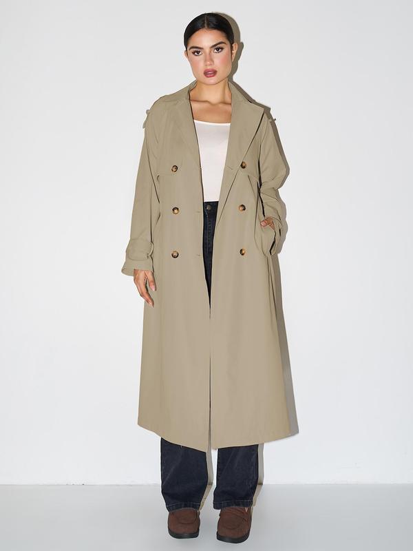 SOLANA™ - Eleganter, zweireihiger, warmer Winter-Trenchcoat