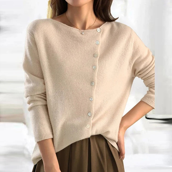 ANAIS™ | Luxuriöser Pullover mit Knopfleiste