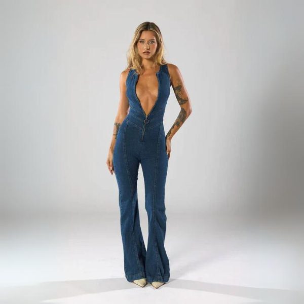 ARIA™ | Jeans-Jumpsuit mit ausgestelltem Bein
