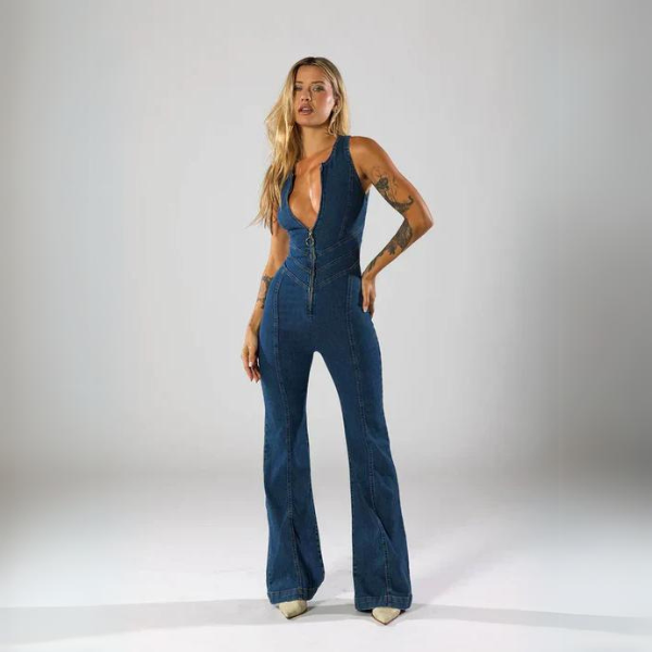 ARIA™ | Jeans-Jumpsuit mit ausgestelltem Bein