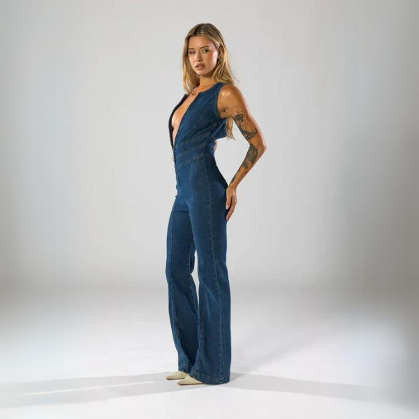 ARIA™ | Jeans-Jumpsuit mit ausgestelltem Bein