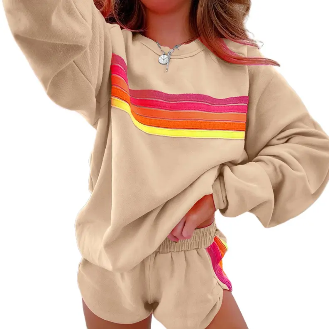 ROMY™ – Gemütliches Lounge-Set mit Streifen-Akzenten