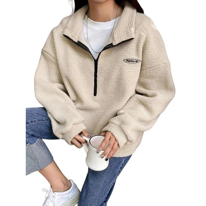 IVORY™ – Lässiger Half-Zip-Pullover in Relaxed Fit