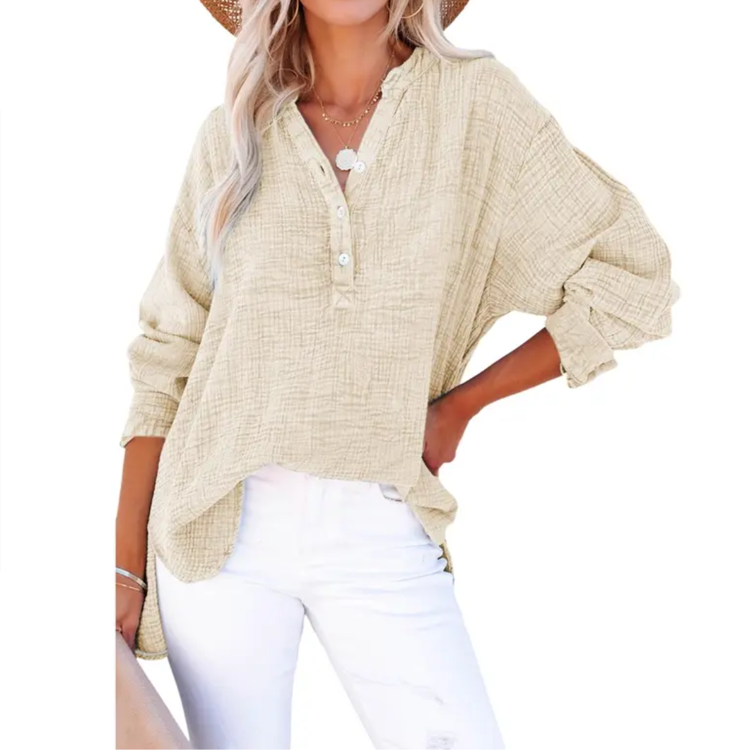 CLEO™ – Entspannte Oversized-Bluse mit Knopfleiste