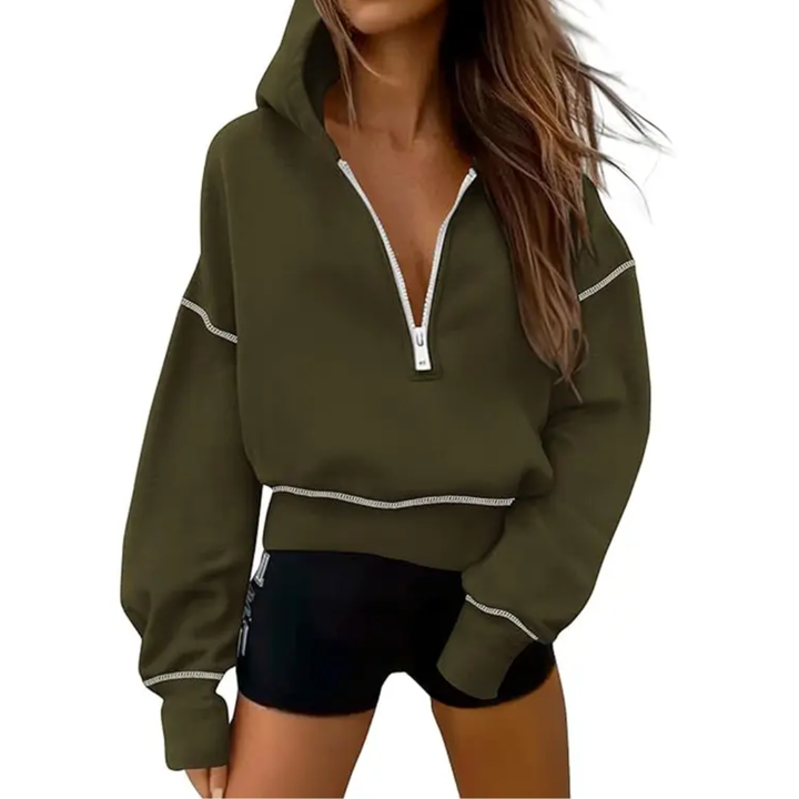 BRODIE™ – Gemütliches Cropped Half-Zip Pullover Sweatshirt