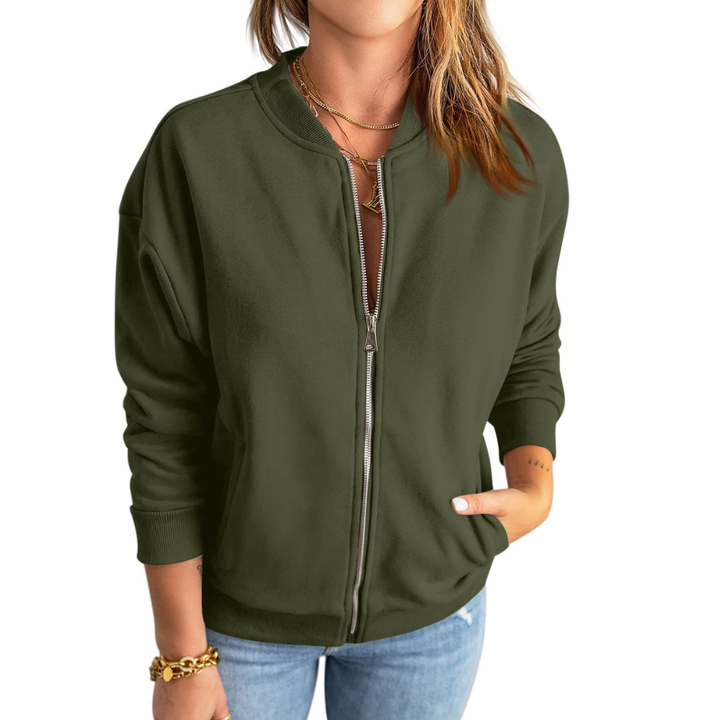 SOLANGE™ – Freizeit-Sweatshirt-Jacke mit Reißverschluss