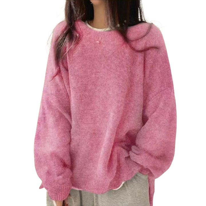 DAGNY™ – Gemütlicher Pullover mit überschnittenen Schultern und geschlitztem Saum