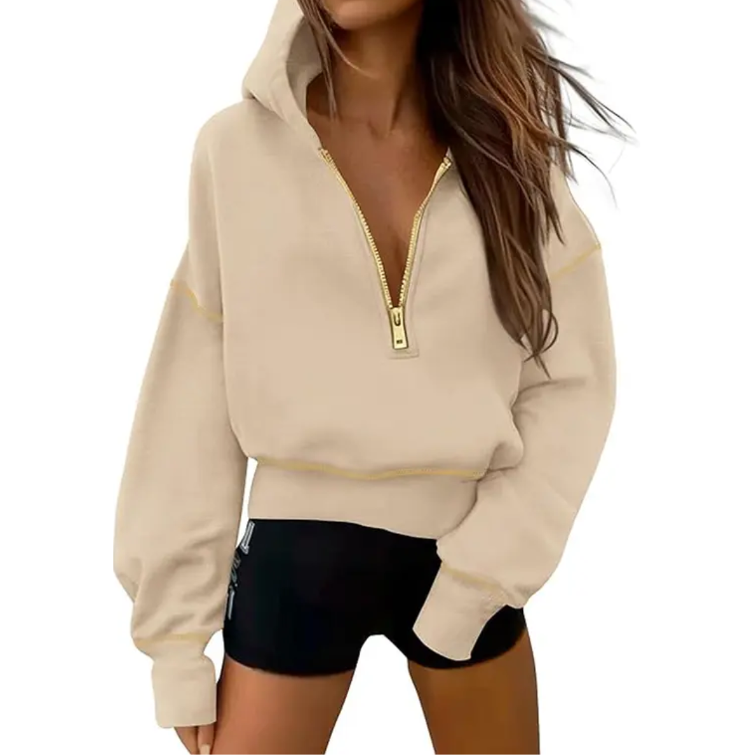 BRODIE™ – Gemütliches Cropped Half-Zip Pullover Sweatshirt